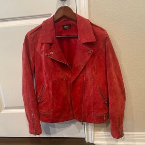 Red Suede jacket size M brand ONLY